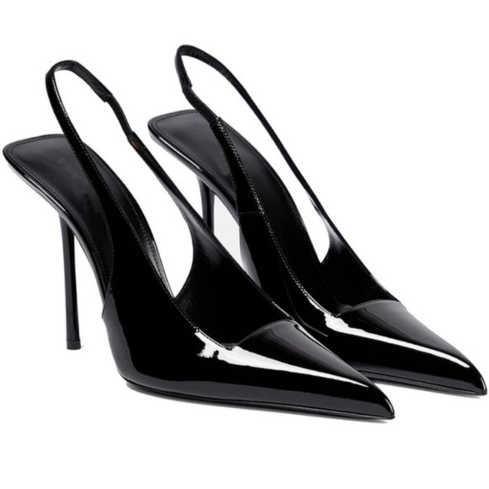 Black slingbacks heels - Picture 1 of 6